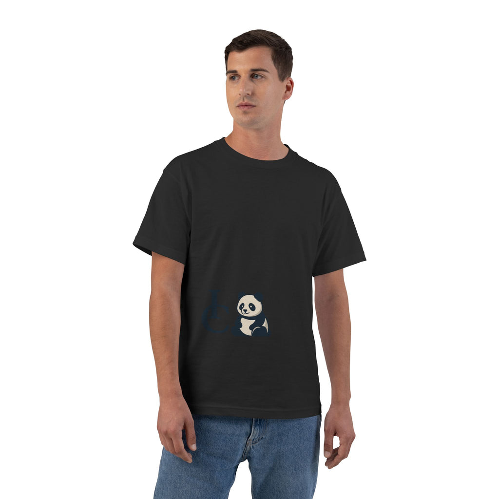 Panda Logo Beefy Short-Sleeve T-Shirt — Casual Graphic Tee with Back Text