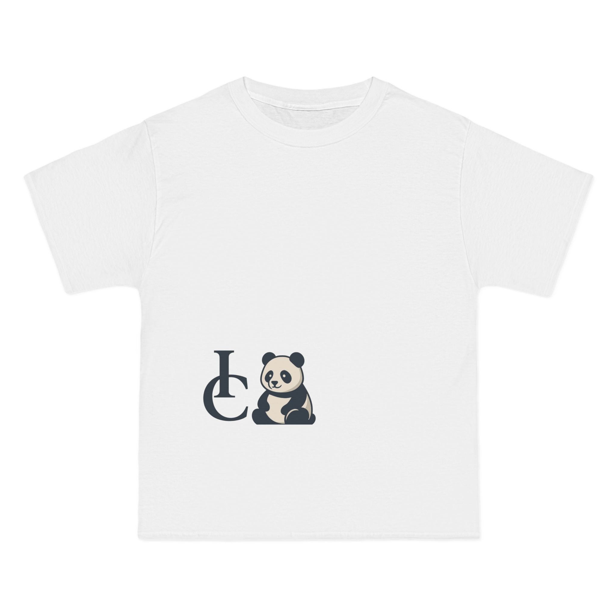 Panda Logo Beefy Short-Sleeve T-Shirt — Casual Graphic Tee with Back Text