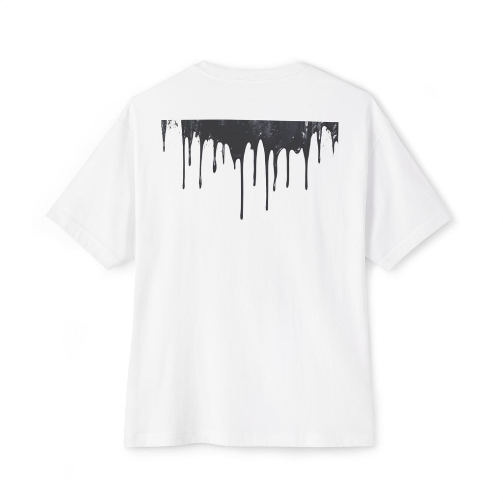 Casual Oversized Tee with Ink & Cotton Design