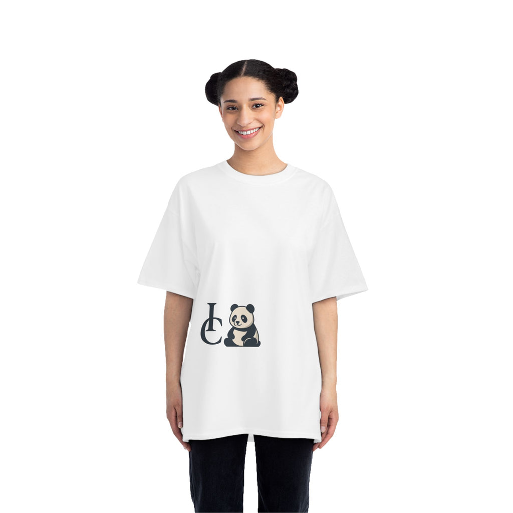 Panda Logo Beefy Short-Sleeve T-Shirt — Casual Graphic Tee with Back Text