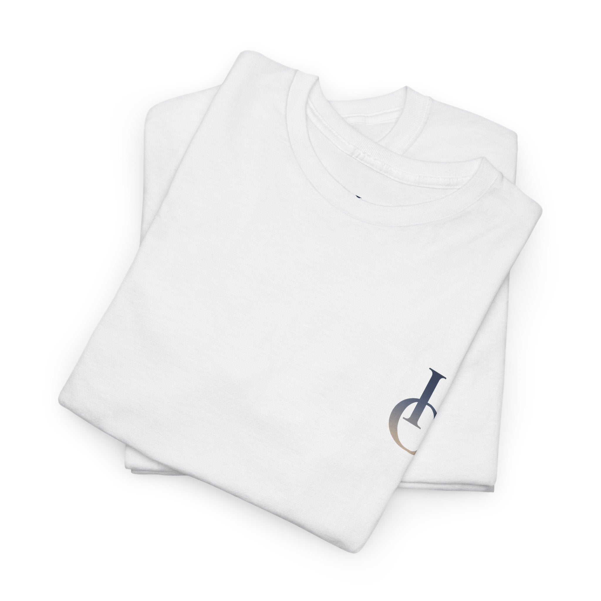 Minimalist Black Tee with Subtle Rose Monogram