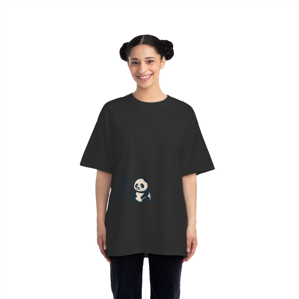 Panda Logo Beefy Short-Sleeve T-Shirt — Casual Graphic Tee with Back Text